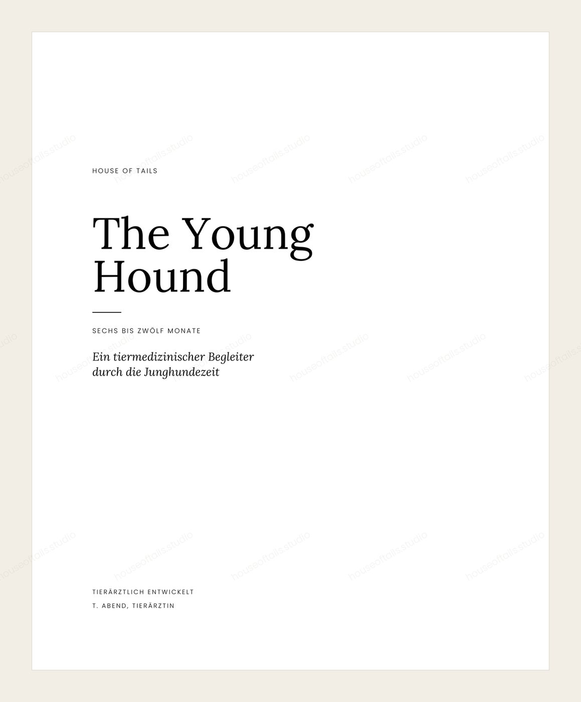 The Young Hound — Titelseite des Junghund-Journals